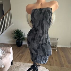 Wolford SMALL bodycon camouflage shaping contour dress NWOT